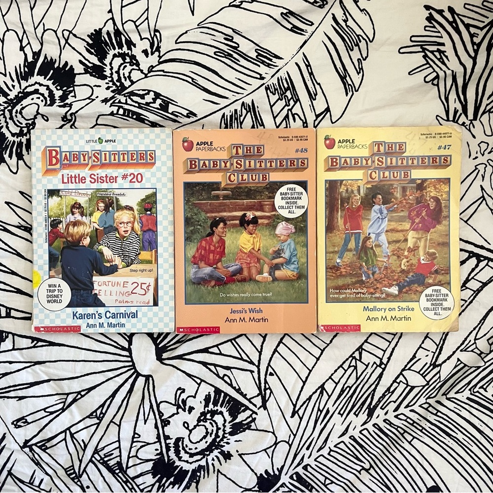 Vintage The Babysitters Club 3 Young Adult Chapter Books #47 48 Little Sister 20